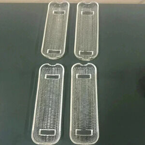 Vintage glass corn on the cob holders. Set of four.
